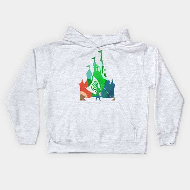 See The Line Where The Sky Meets the Sea... Kids Hoodie by SCarverDoodle